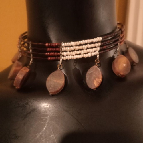 MNG choker used with charms and metal base, early 2000s
