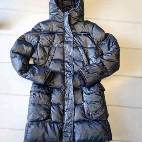 Original Marin’s long down jacket like new, size S, blue-black