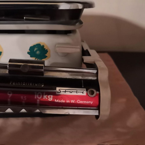 Stube analog scale from West Germany, 5 g to 10 kg, baby scale use