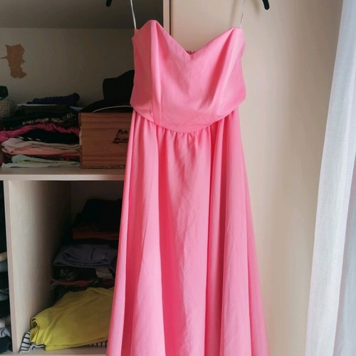 Coral vintage strapless dress like new, size M