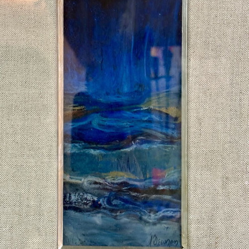 Desypris artwork like new, 5x15 cm with 30x40 cm frame