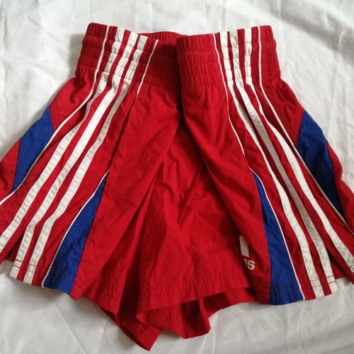 Adidas women's retro sports shorts size S like new, red