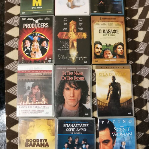 Collection of 64 used DVD movies, classic and award-winning
