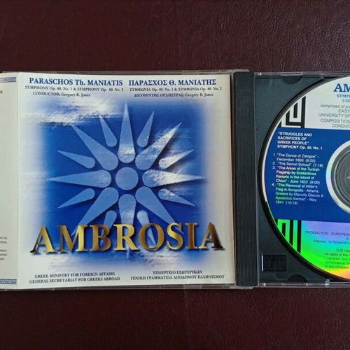 Paraschos Th Maniatis CD used, classical music, very rare