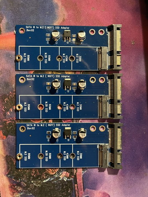 SATA III to M.2 NGFF SSD adapters like new, pack of 3