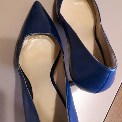Marella heels used, blue, size 39.5, 9 cm heel