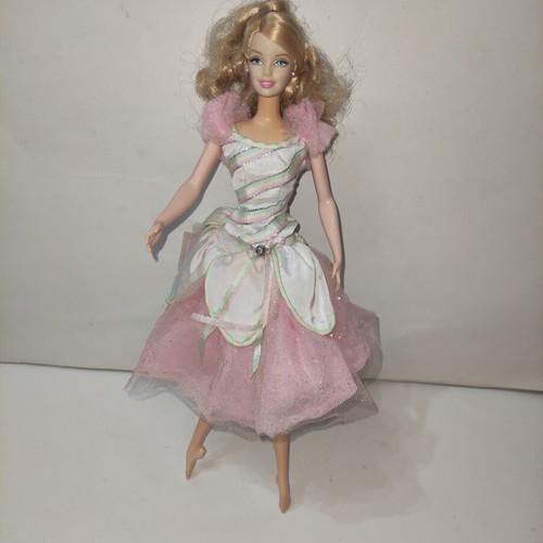 Barbie 2002 Peppermint Candy Cane Nutcracker Ballerina doll used
