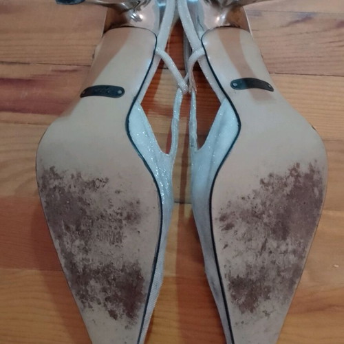 DoDiCi grey silver slingback shoes like new, size 40