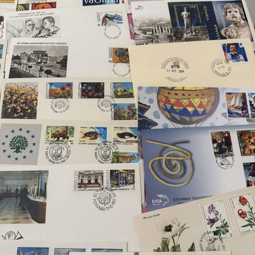 First Day Covers pack of 140, 80s-90s Greece