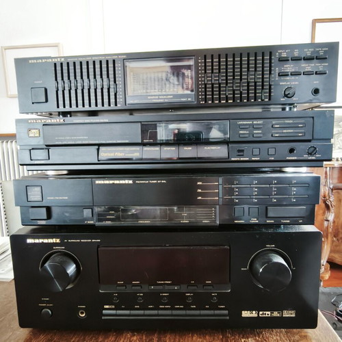 Ηχοσύστημα Marantz μεταχειρισμένο με Rotel RQ-970BX phono equalizer και ηχεία