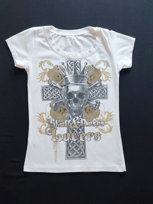 T-shirt y2k Sunshine Skull & Roses Lovers size M like new