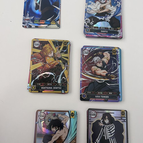 Naruto and Demon Slayer cards, set of 100