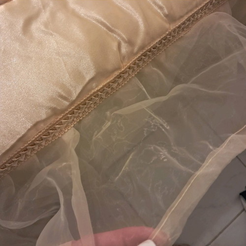 Bridal quilt super king with embroidery and silk organza new