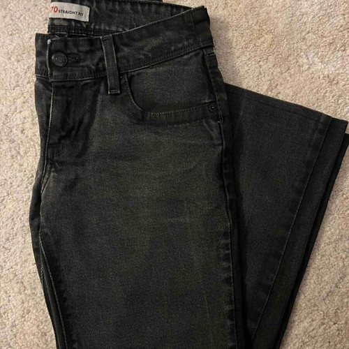Levi's 570 black jeans used, low-waist with faded effect