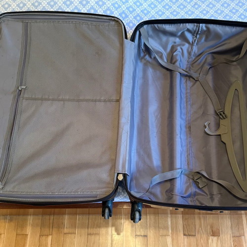 Samsonite large suitcase 80 cm, blue black