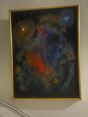 Painting "Cosmic Universe" by S. Zacharopoulos, mixed media 80x60