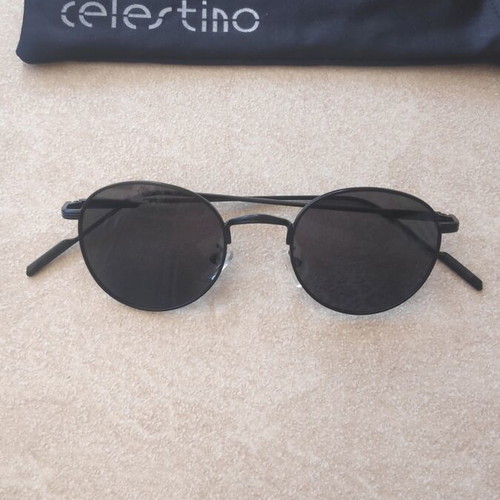 Celestino Oval Sunglasses Black New