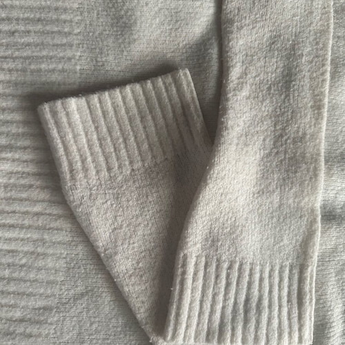 DKNY Jeans women's white light knit cardigan L