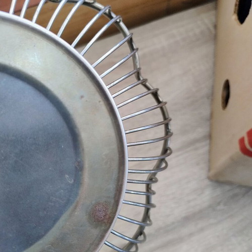 Metal fruit bowl used, diameter 24.5 cm, height 8 cm