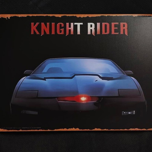 Vintage metal sign Knight Rider K.I.T.T. like new
