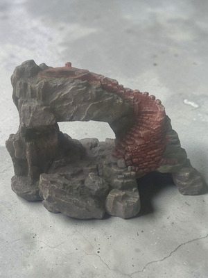 Decorative aquarium rock new with ladder and holes