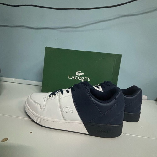 Lacoste men's sneakers new, white and blue, size 44
