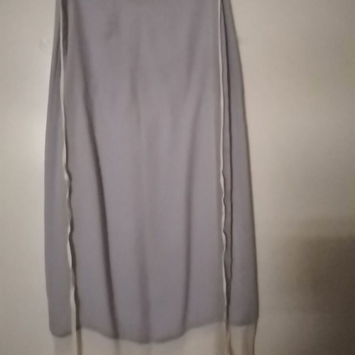 Lussile official skirt, like new, grey-sky blue and ivory muslin fabric