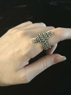 Chainmail ring handmade silver, new stainless steel