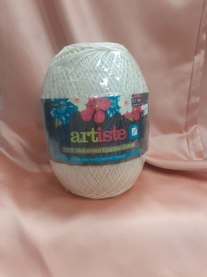Artiste Crochet Yarn Large Ecru Mercerized Egyptian Cotton 2500m like new