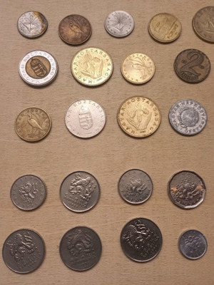 Hungary-Czechia coins used, lot