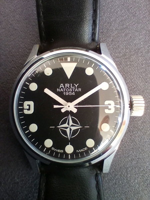 Arly Natostar 1954 new Swiss collectible wristwatch
