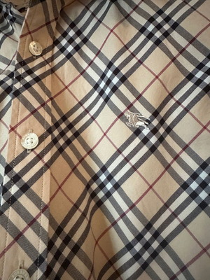 Burberry London дамска риза M с три четвърти ръкави като нова, черна и бежова