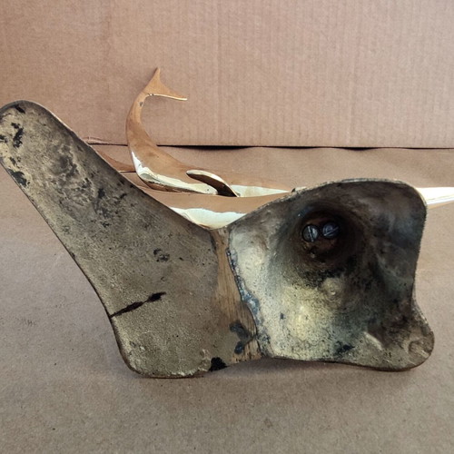 Brass decorative statue Dolphins like new