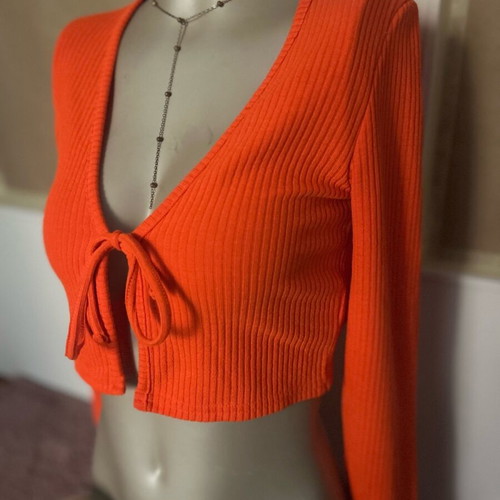 Orange jacket H&M like new, size XS