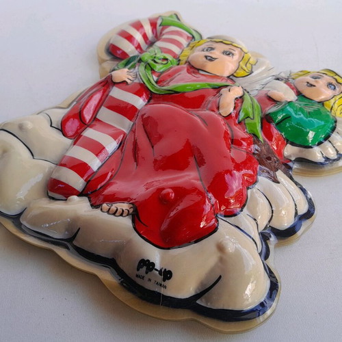 Christmas decoration 70s decade new, 3D wall or door ornament