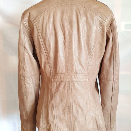 Leather tan jacket S.Oliver used, size small