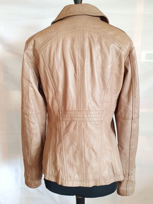 Leather tan jacket S.Oliver used, size small