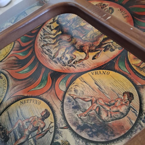Italian bar cart vintage, used with zodiac and solar system design