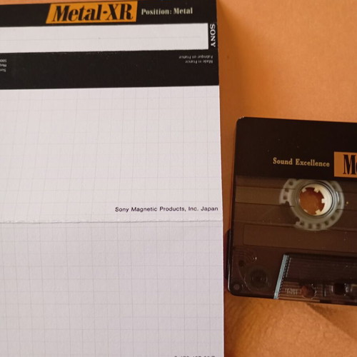 Sony Metal XR 60 Cassette Tape used, Type IV metal bias 70 μs