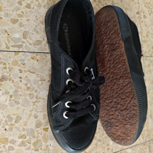 Superga black sneakers like new, size 36