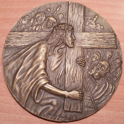 Jesus Christ copper engraving new, signed by José de Moura