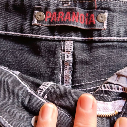 Mini denim skirt Paranoia like new, black, size S