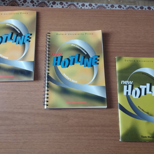 New Hotline Pre-Intermediate English Book Set of 3, like new