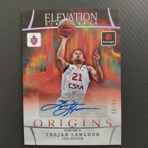 Trajan Langdon Euroleague Origins 25-26 κάρτα με αυτόγραφο /99