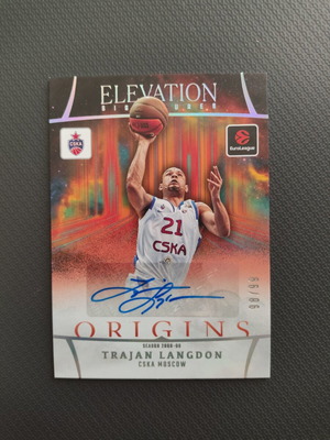 Trajan Langdon Euroleague Origins 25-26 κάρτα με αυτόγραφο /99