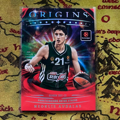 Panini Origins Euroleague 2025-26 Neoklis Avdalas Red Parallel card