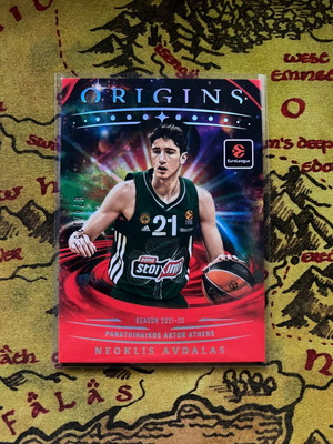 Panini Origins Euroleague 2025-26 Neoklis Avdalas Red Parallel card