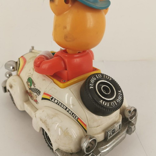 Children's toy car used, vintage 1960, celluloid