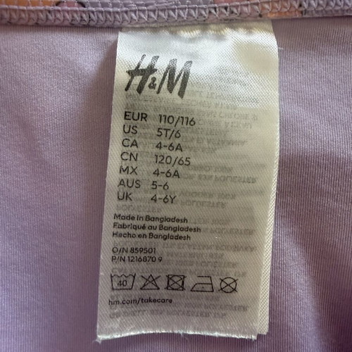 H&M Bikini for Girls 5-6 Years Like New, Purple and Orange