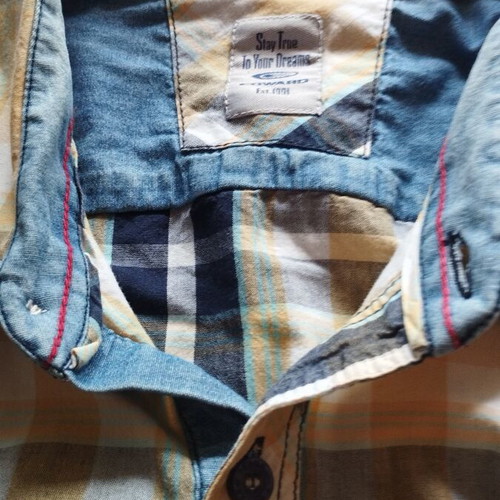 Edward Jeans checked shirt XL like new, beige and blue